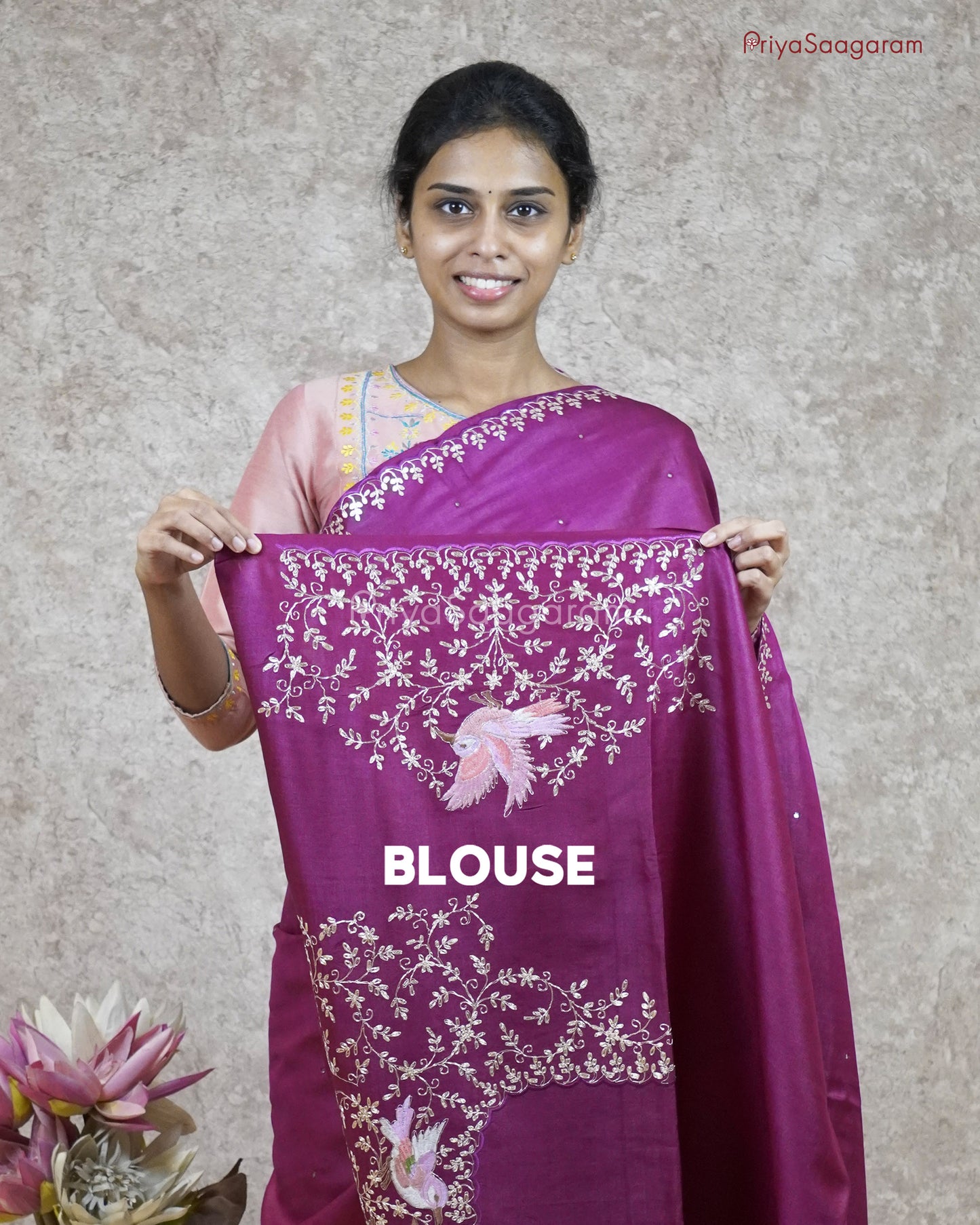 Vaadamalli Embroidery Tussar - PC2676