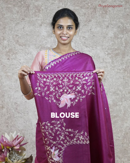 Vaadamalli Embroidery Tussar - PC2676