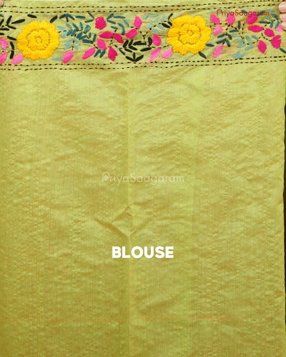 Green FullKari Chanderi Cotton - PD391