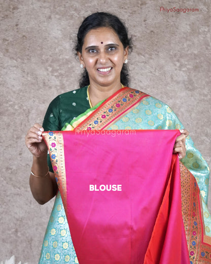 Sea Green Banaras Silk - PB3623