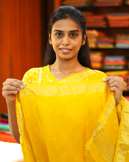 Yellow Red Banaras Bandhani - PE2768