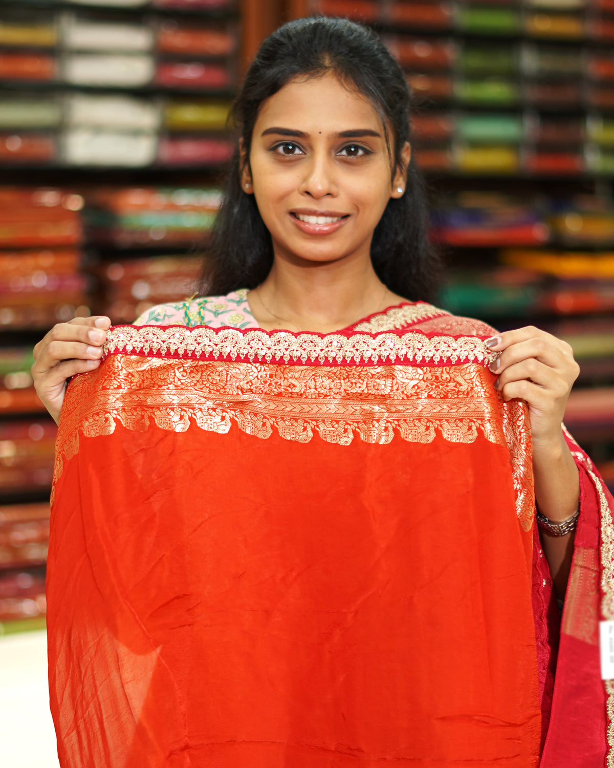 Pink Designer Banaras Silk - PE597