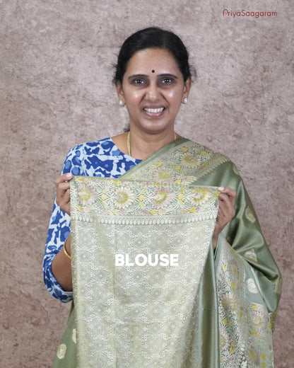 Patel Pista Green Katan Silk - PC3640