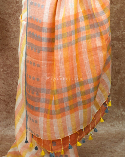 Multi-colour Striped Linen - PD756