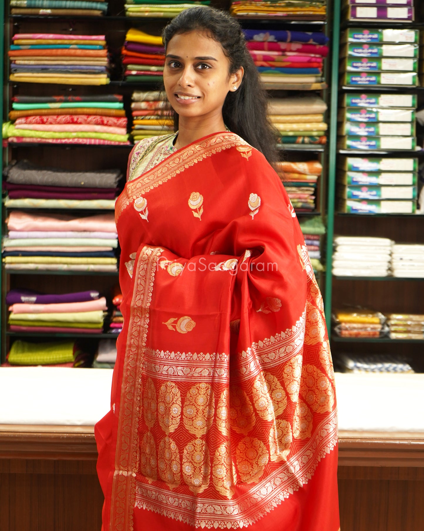 Kumkum Red Raw Mango Silk - PD4573