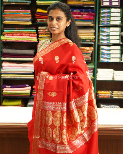 Kumkum Red Raw Mango Silk - PD4573