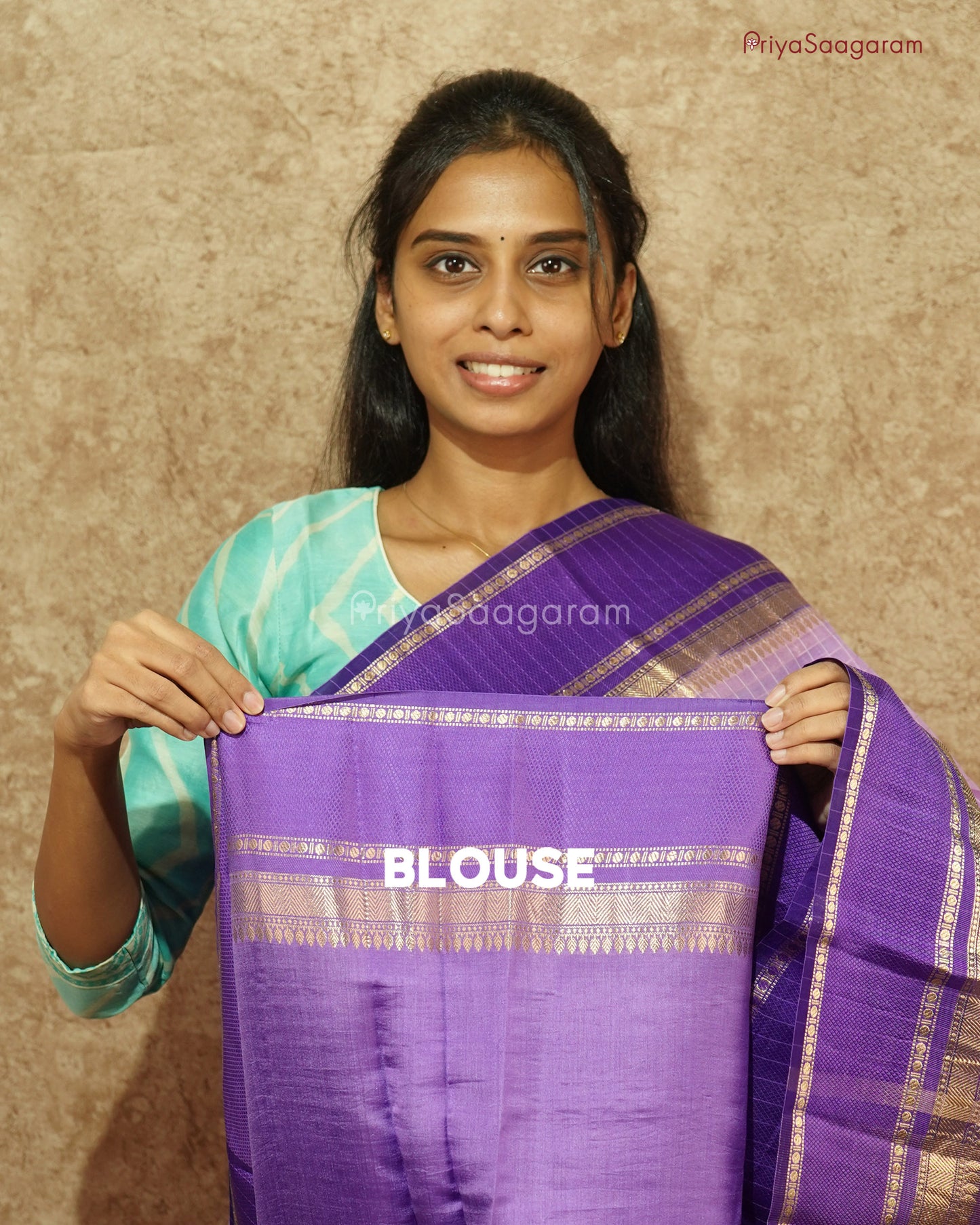 Classic Lavender Banaras Organza - PD1058