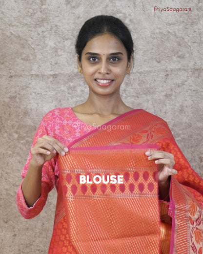 Pink and Red Muslin Silk - PD26