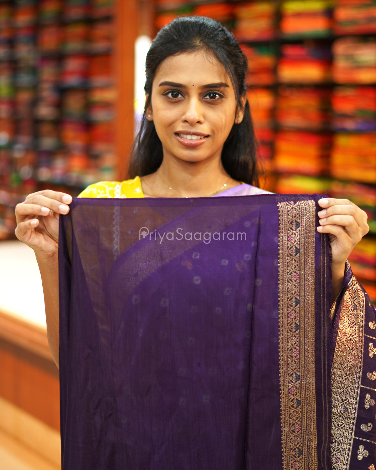 Purple Lavender Woven Chiniya Silk - PE2707