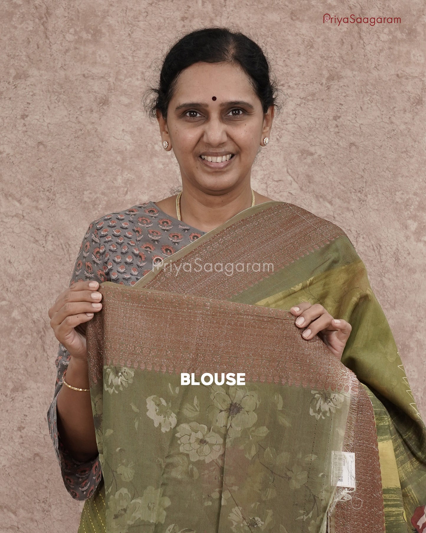 Pickle Green Chanderi - PC2059