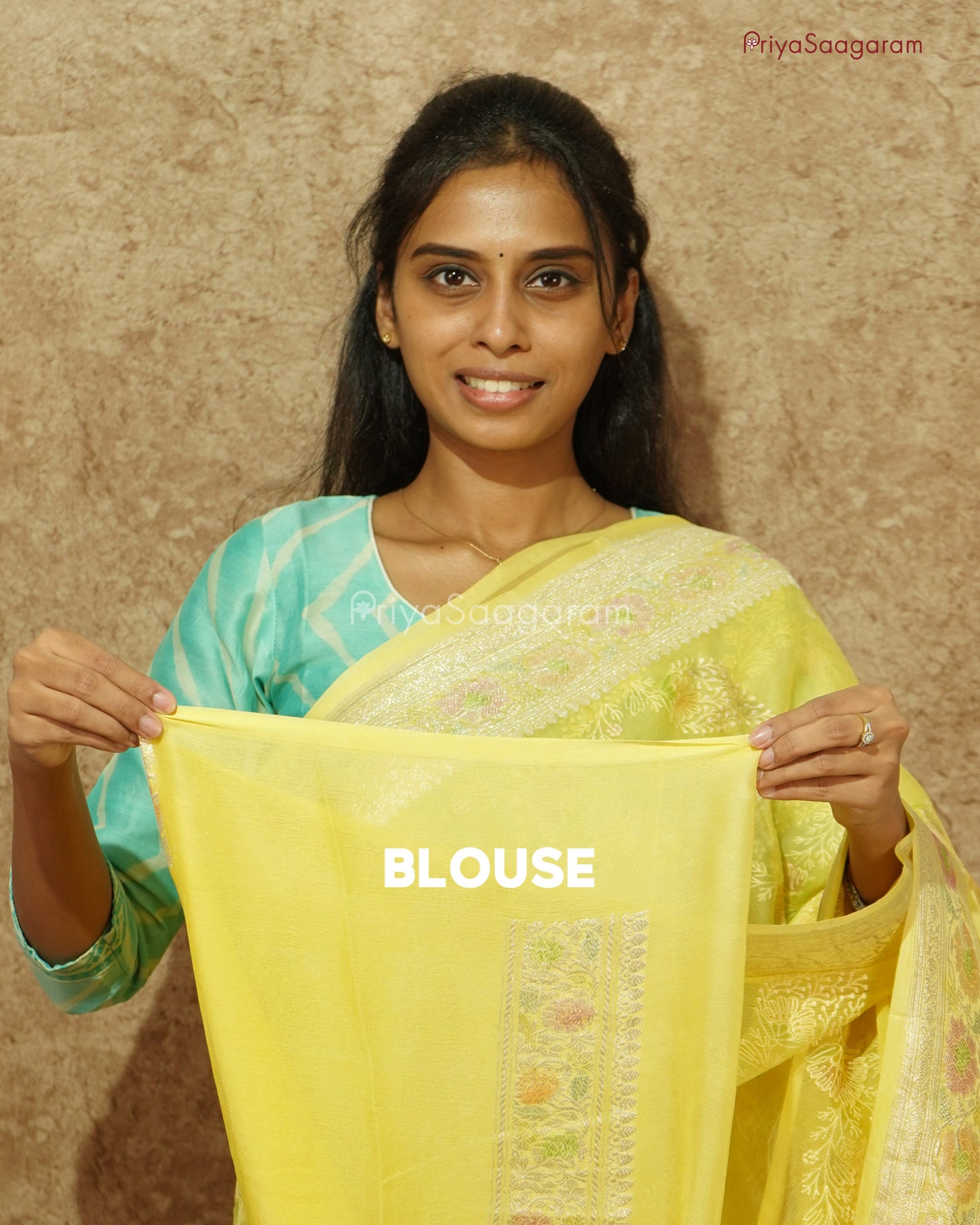 Yellow Embroidery Chiffon Georgette - PD973