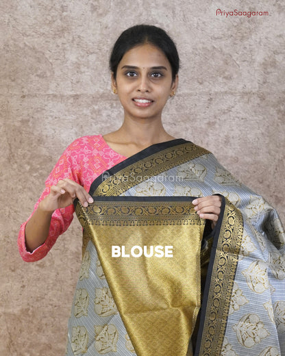 Golden Black Muslin Silk - PD30