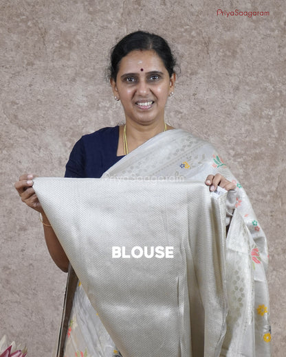 Light Grey Banaras Tussar - PC506