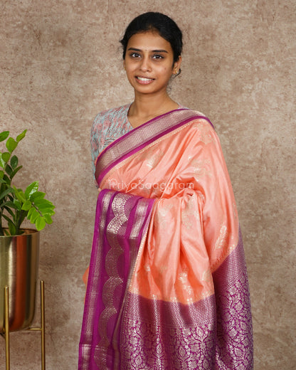 Pink Purple Chiniya Silk - PC3262
