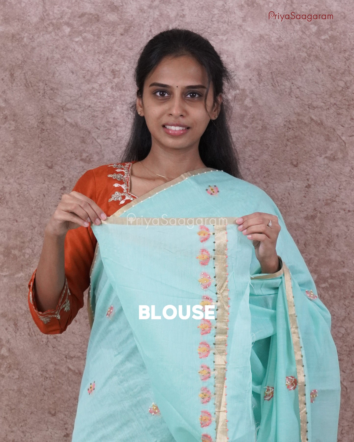 Turquoise Blue Fancy Cotton - PC3670