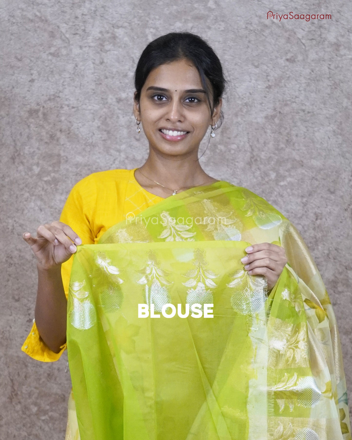 Green Floral Celebration in Tissue Silk - PC3229
