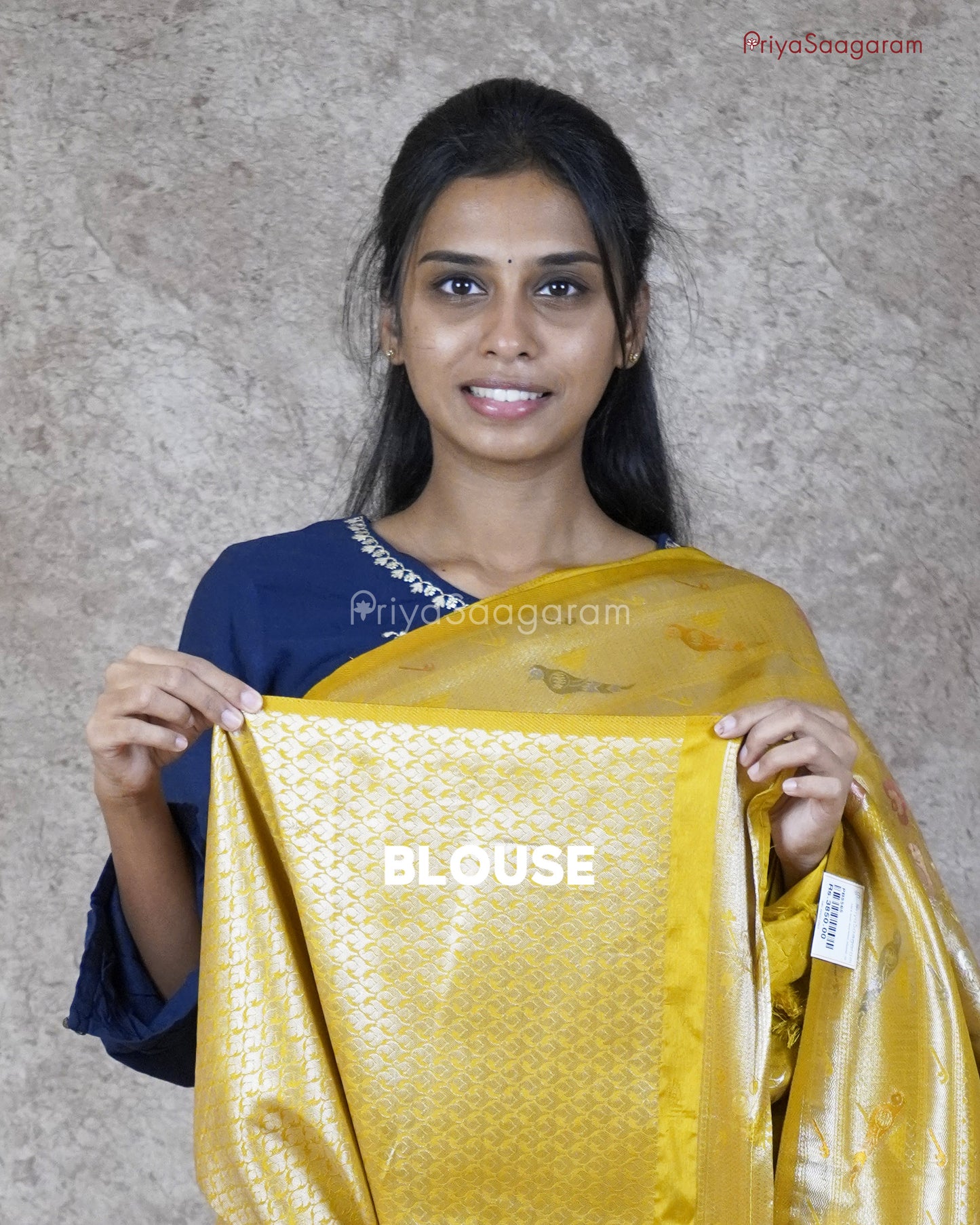 Golden Yellow Banaras Silk - PB5565