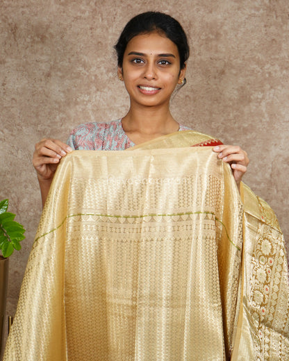 Traditional Red Chiniya Silk - PD4531