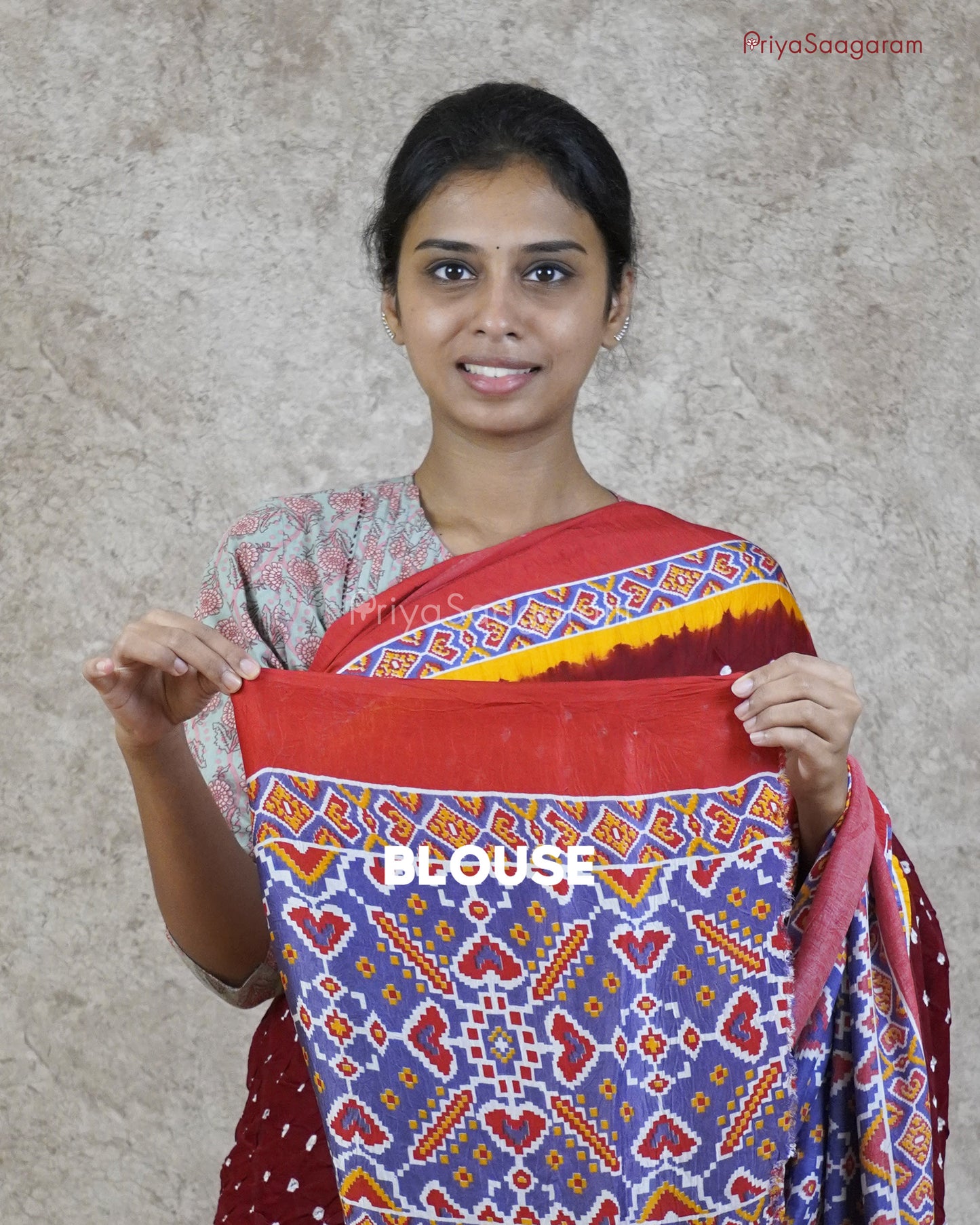 Maroon Purple Modal Bandhani - PC1843