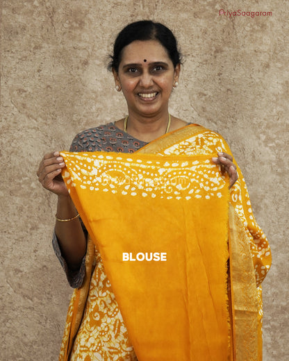 Mango Yellow Batik Crepe - PC3288