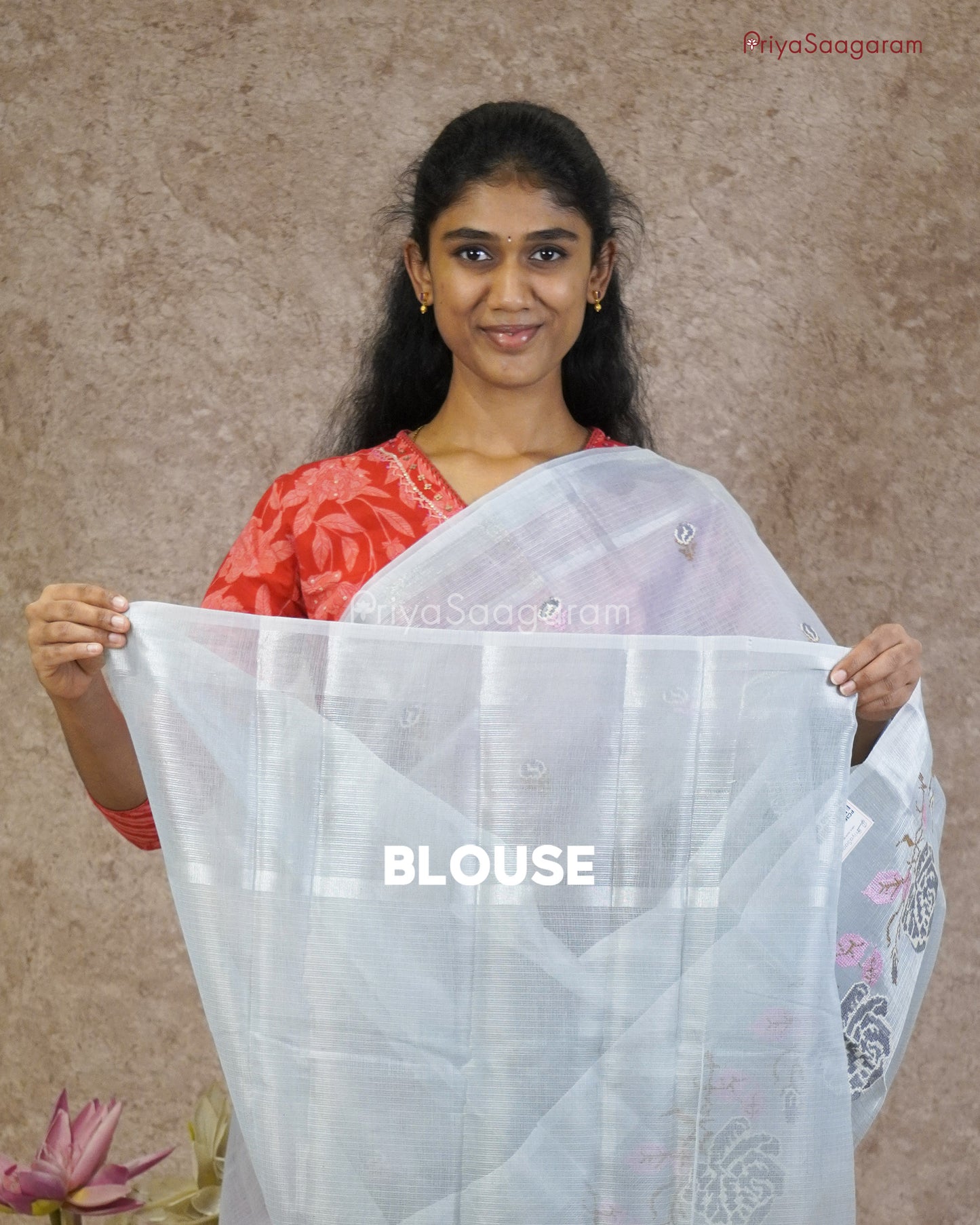 Cloudy Grey Embroidery Kota - PC3615
