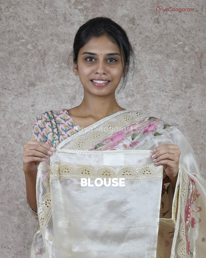 Shimmery Cream Tissue Silk - PC2050