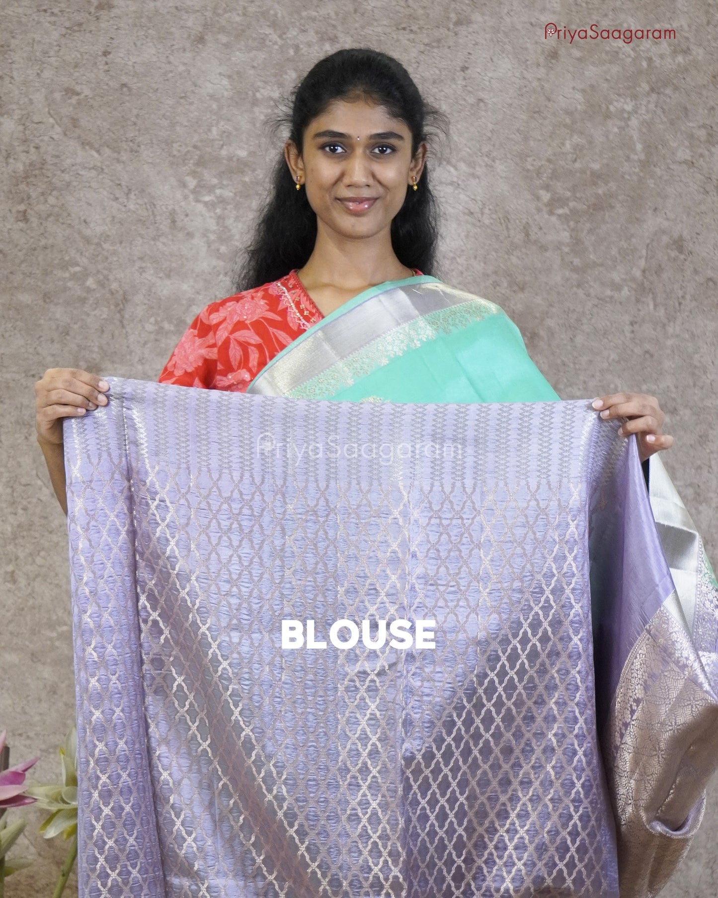 Green Purple Chiniya Silk - PC3200
