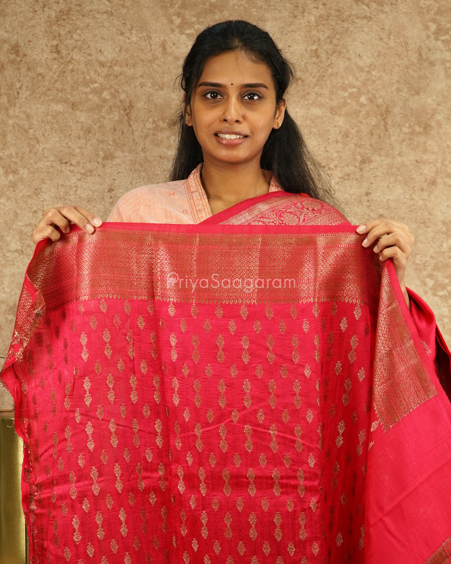 Bright Pink Matka Silk - PD4123