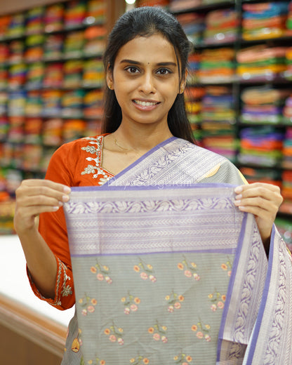 Grey Rhythm Supernet Silk Cotton - PD886